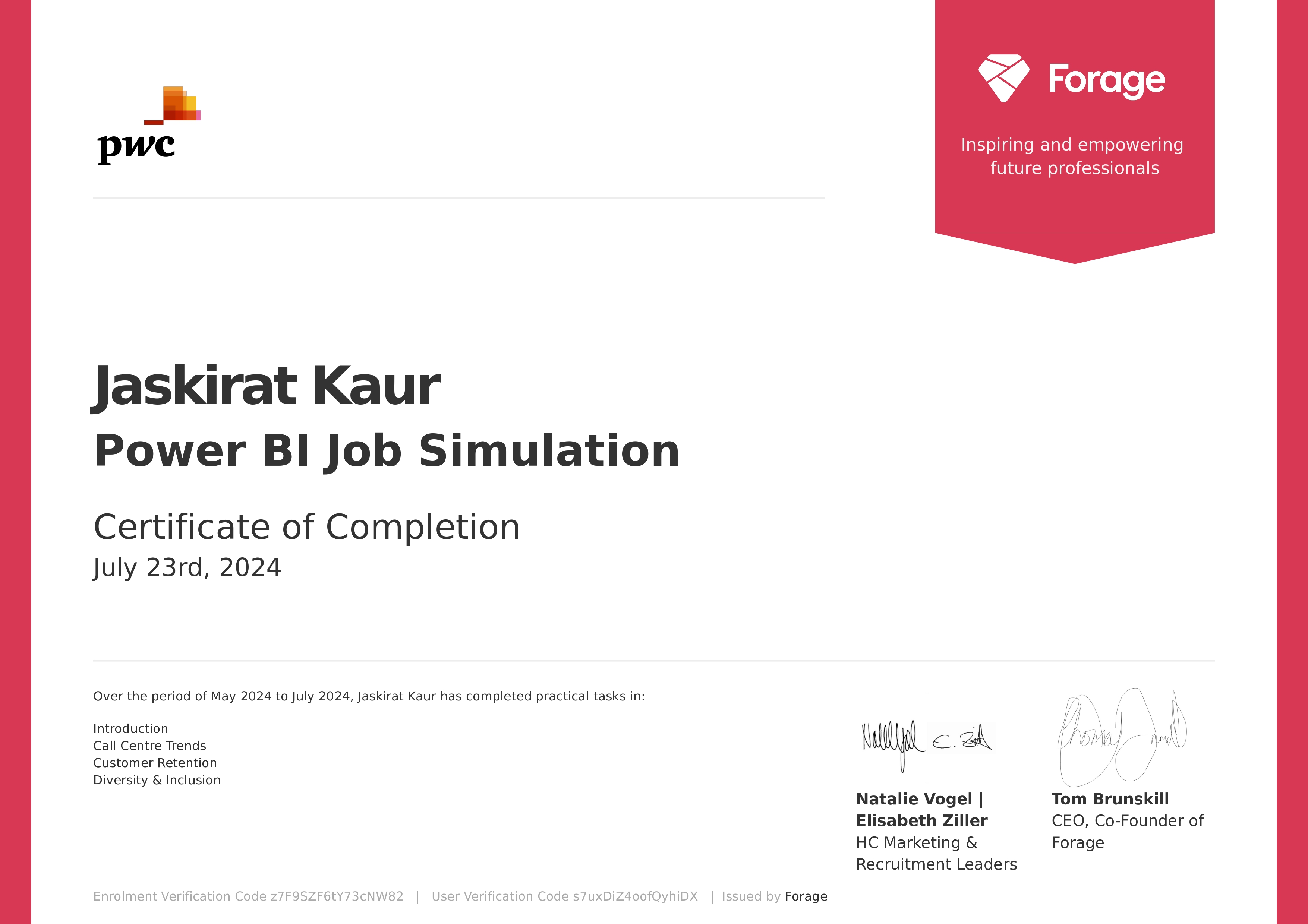 Power BI Job Simulation Certification