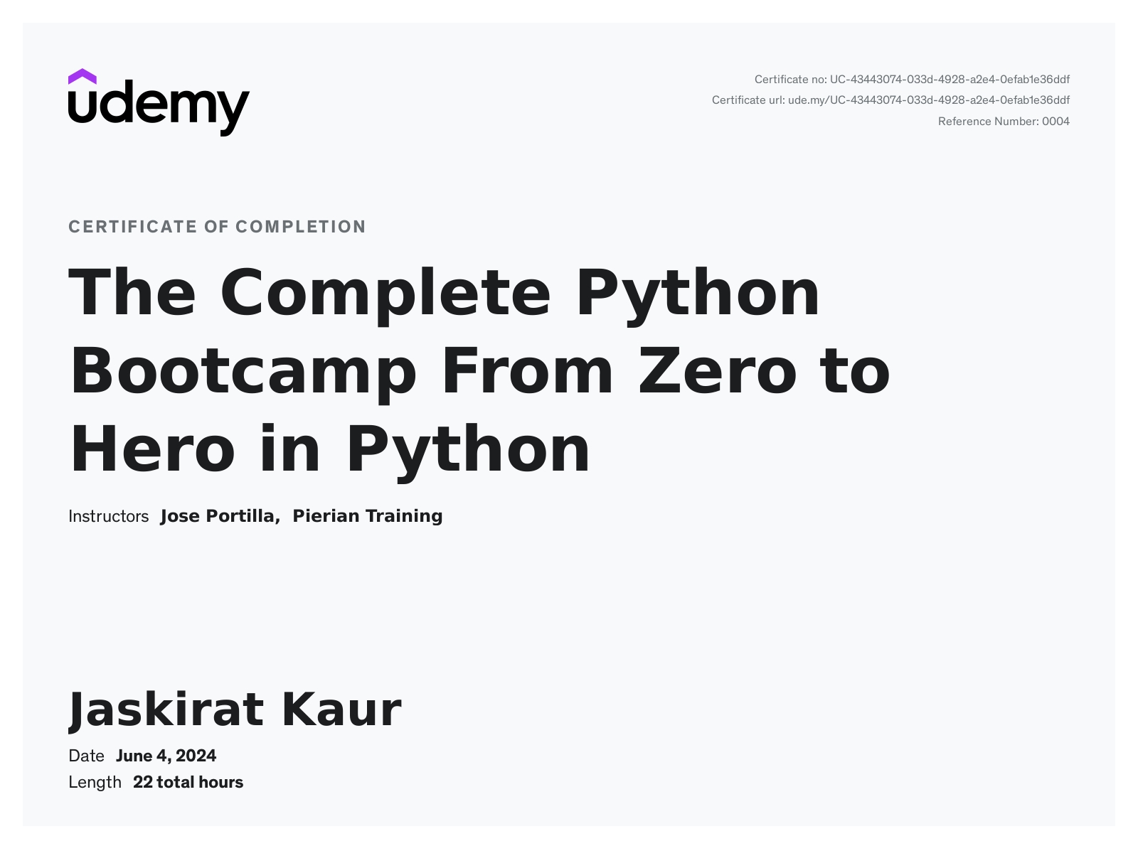 Python Certification